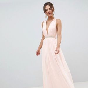 ASOS tulle maxi dress with embellished waist